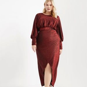 Sparkle Maxi Dress with Wrap Skirt